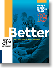 Burke & Herbert Bank in Northern, VA 2nd Quarter Report 2019